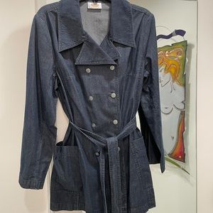 Talbott’s double breasted denim jacket